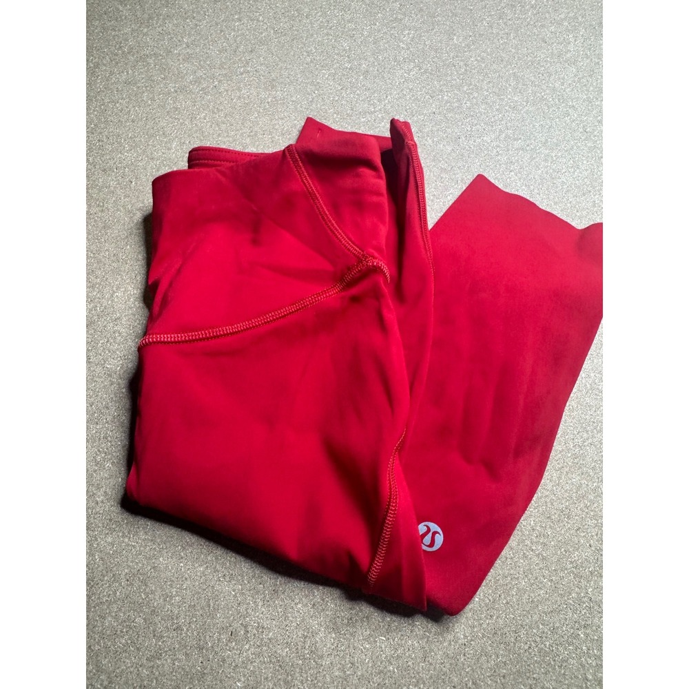 Lululemon Base Pace High Rise‎ Tight 28 Red Running Leggings LW5DKHS Size 2